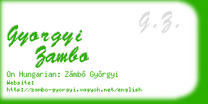 gyorgyi zambo business card